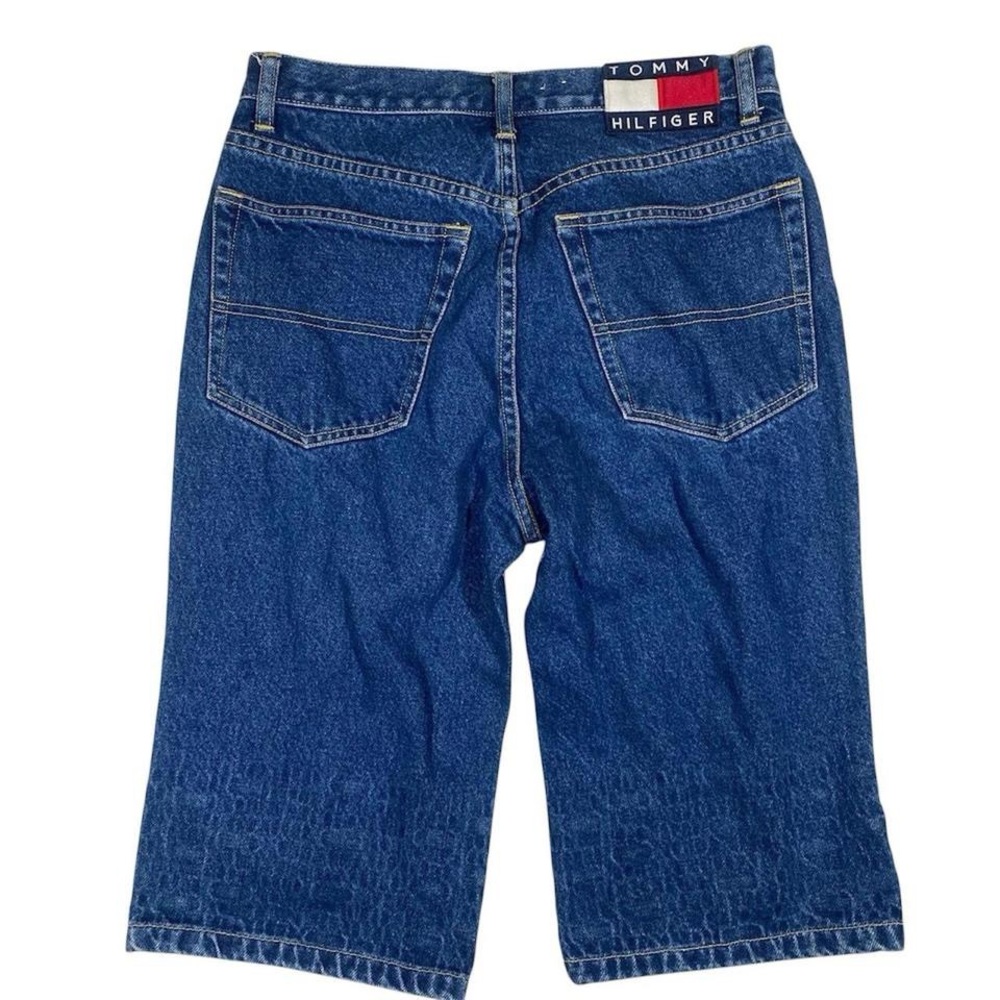 Tommy Hilfiger Vintage 90s Denim Bermuda Shorts 90s Y2K Retro Skater  Size 5